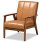 Baxton Studio Nikko Lounge Chair in Tan, , large