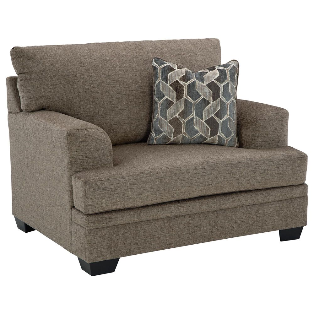 Ashley Stonemeade Chair and a Half with Ottoman in Nutmeg, , large