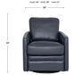 Italiano Furniture Turner Swivel Glider Chair in Blue, , large