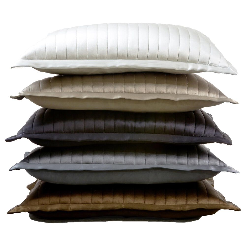 Ann Gish Charmeuse Channel 36&quot; x 30&quot; Quilted Throw Pillow in Sand, , large