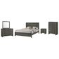 Crown Mark Valor 5-Piece King Bedroom Set in Gray, , large