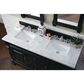 James Martin Vanities Brookfield 60" Double Bathroom Vanity in Antique Black with 3 cm Carrara White Marble Top and Rectangle Sink, , large