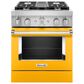 KitchenAid 4.1 Cu. Ft. Freestanding Dual Fuel Range with True Convection in Yellow Pepper, , large