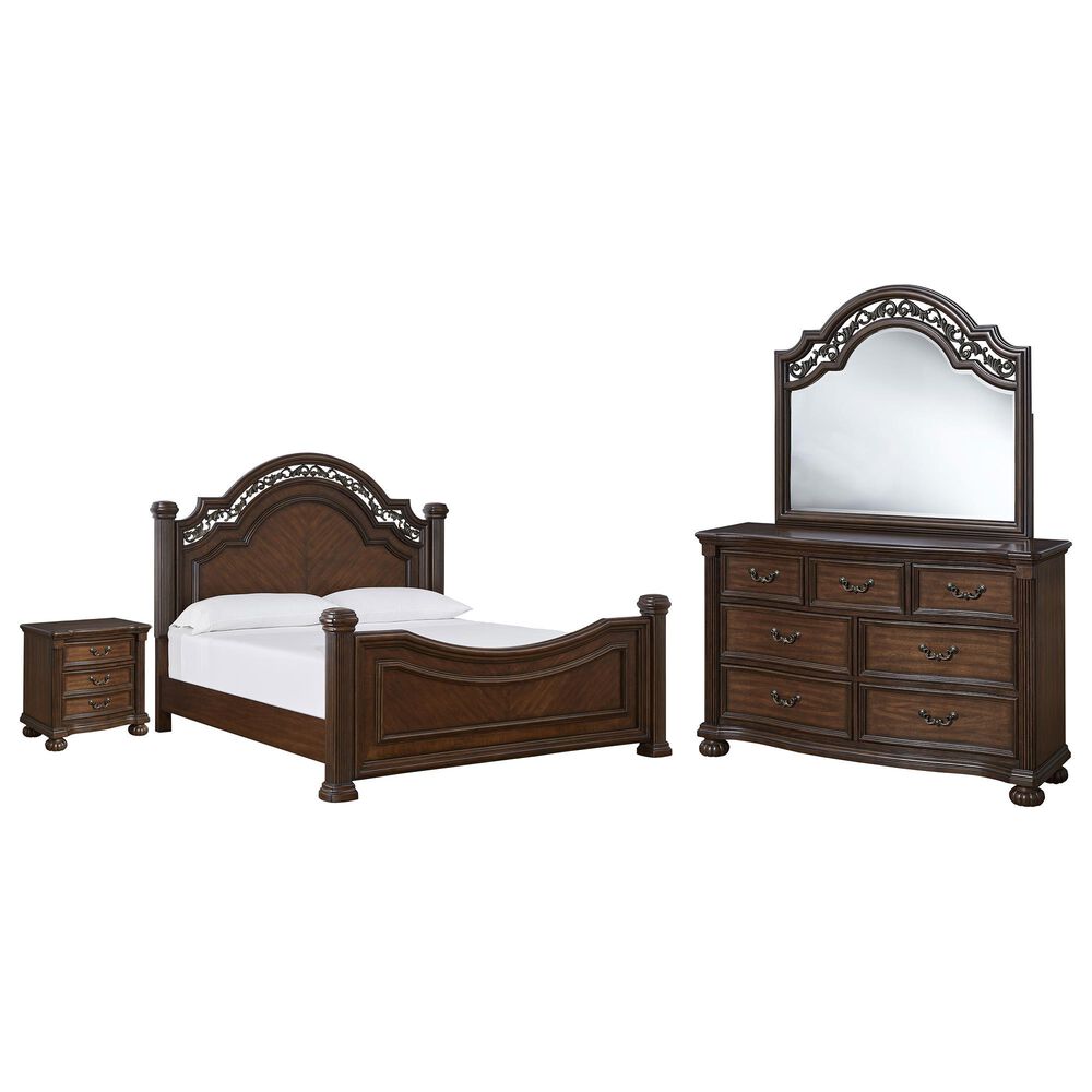 Ashley Lavinton 4-Piece California King Bedroom Set in Rich Cherry Brown, , large
