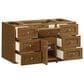 James Martin Laurent 48" Single Bathroom Vanity in Honey Oak with 3 cm White Zeus Silestone Top and Rectangular Sink, , large