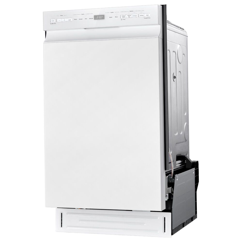Midea 18" Front Control Built-In Dishwasher in White, , large