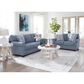 Ashley Carissa Manor Stationary Queen Sofa Sleeper in Denim, , large
