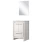 Lexora Home Lafarre 24" Single Bathroom Vanity in Rustic Acacia with 2 cm White Cultured Marble Top, Rectangular Sink and 18" Mirror, , large