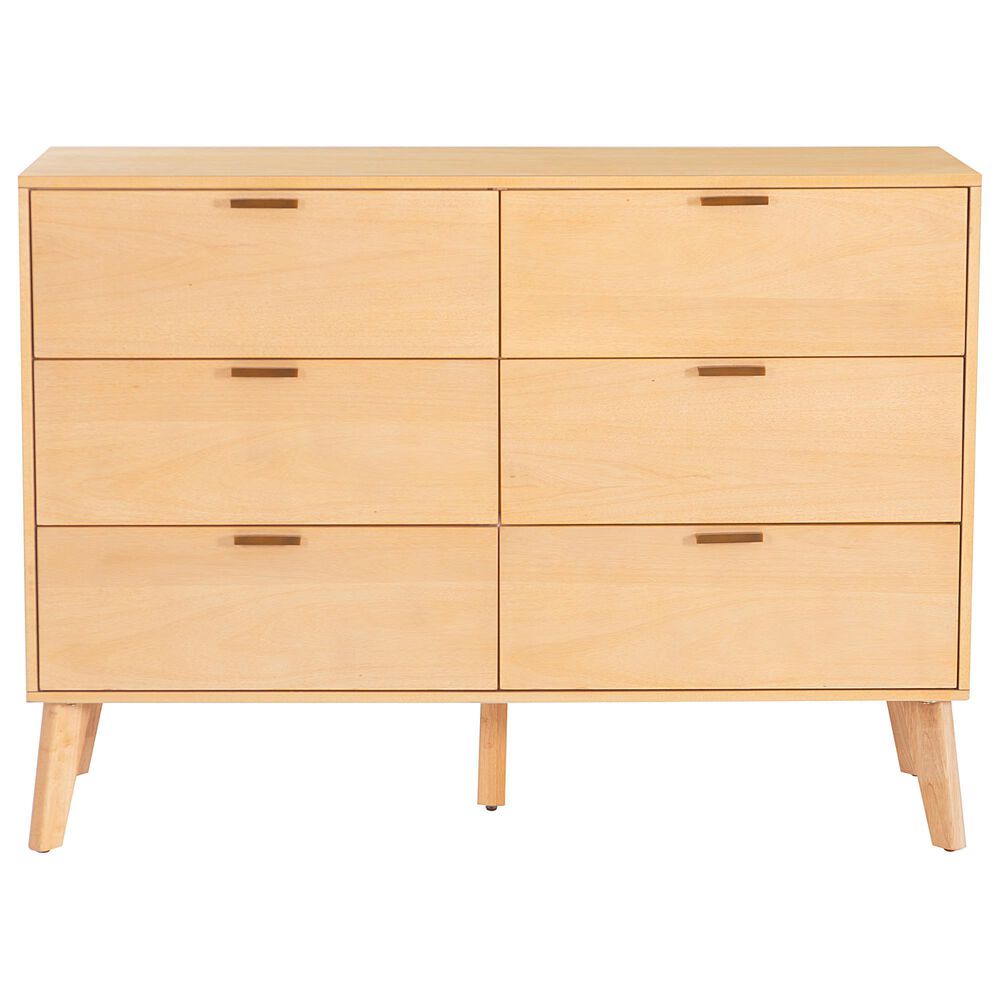 Linon Home Decor Reid 6-Drawer Dresser in Natural, , large