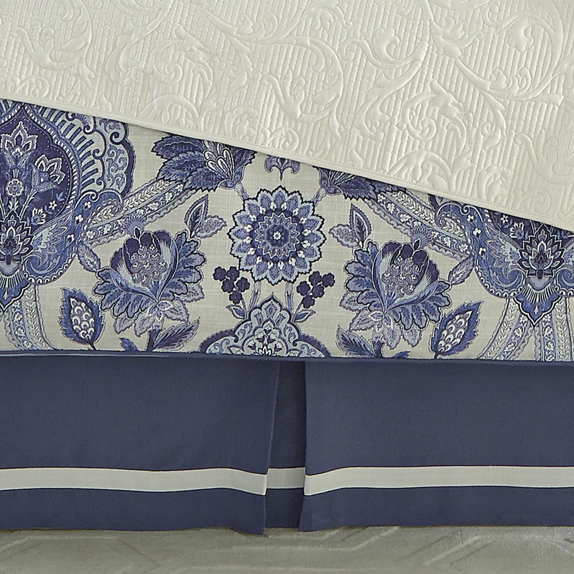 Croscill Home Leland 4-Piece California King Comforter Set in Blue