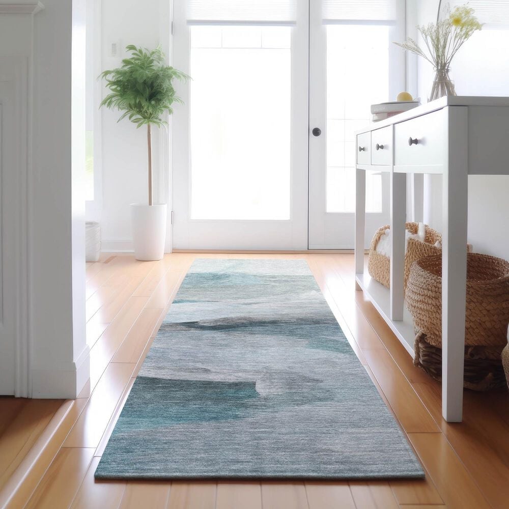 Dalyn Rug Company Ravenna RN11 2&#39;3&quot; x 7&#39;6&quot; Teal Runner, , large
