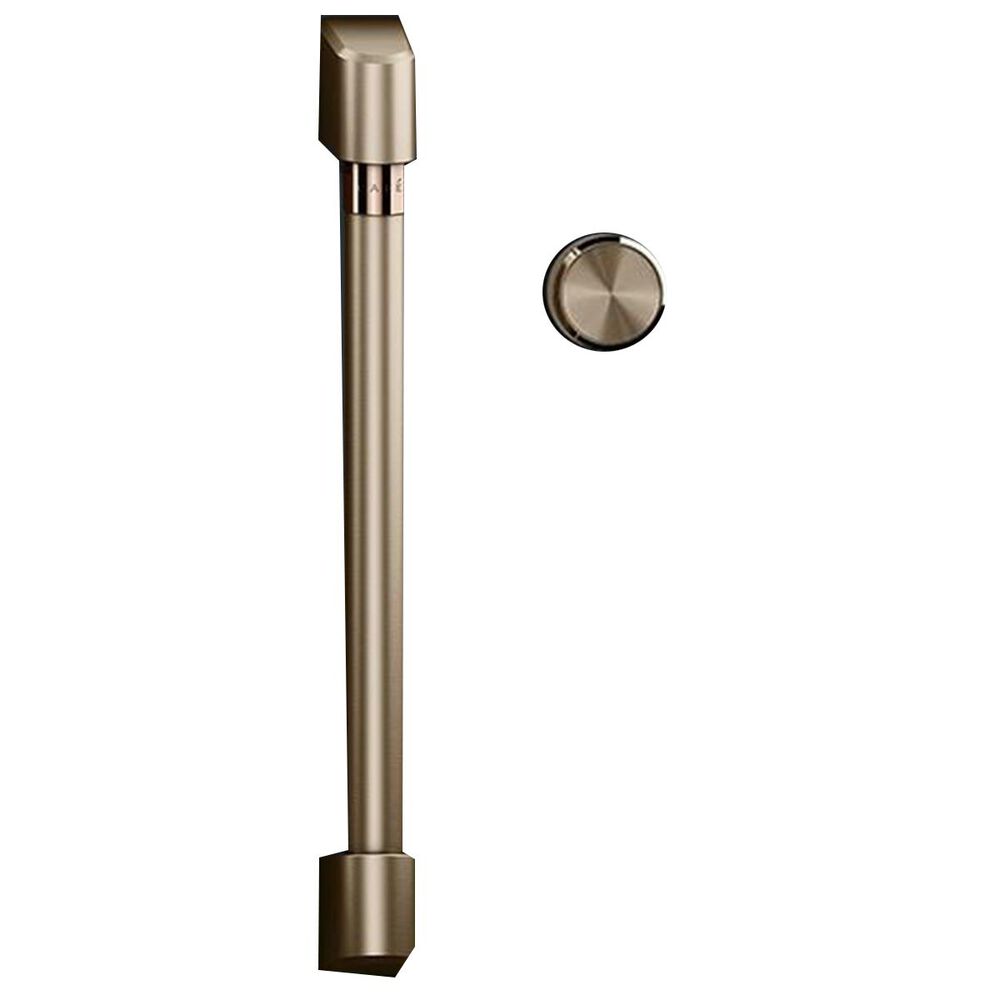 Cafe Handle and Knob Kit for Microwave Oven in Brushed Bronze, , large