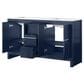 Lexora Home Lafarre 60" Double Bathroom Vanity in Navy Blue with 2 cm White Quartz Top and Rectangular Sinks, , large