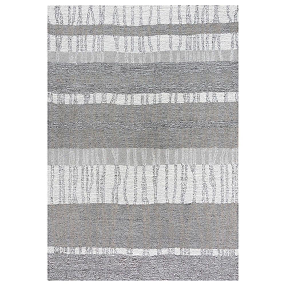 RIZZY Taylor Striped 5" x 7"6" Gray and Natural Area Rug, , large