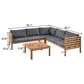 Hearth and Haven 4-Piece Outdoor Sectional Set in Gray, , large