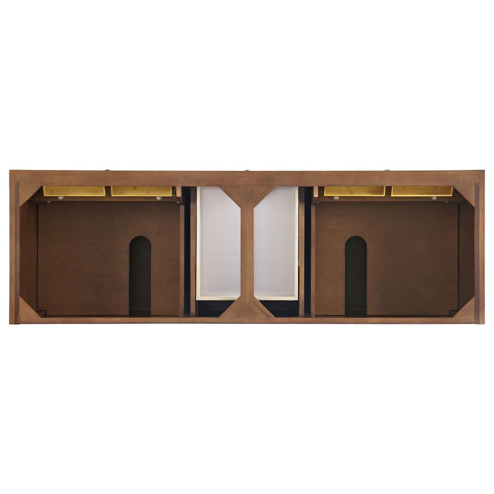 James Martin Vanities Lorelai 72&quot;Double Vanity in Mid-Century Walnut with 3 cm Victorian Silver Quartz Top, , large