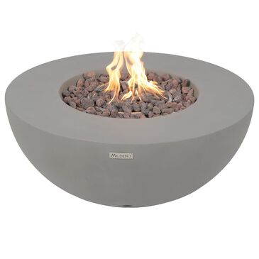Elementi Fire Roca Round Liquid Propane Bowl Fire Table in Gray, , large