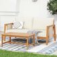 HOMLUX 2-Piece Outdoor Conversation Set with Cushions in Brown and Beige, , large