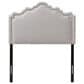 Baxton Studio Nadeen Twin Upholstered Panel Headboard in Greyish Beige, , large