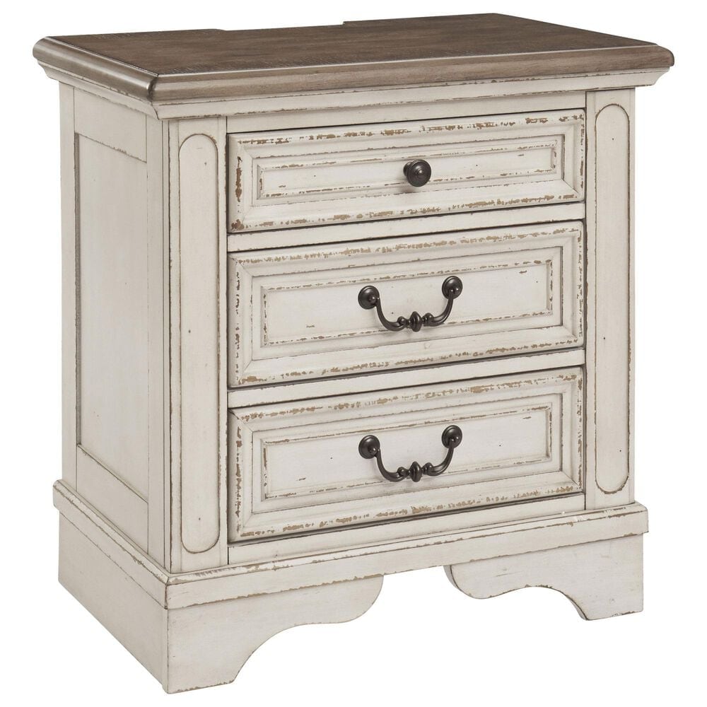 Ashley Realyn 5-Piece Queen Bedroom Set in Chipped White and Distressed, , large