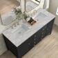 James Martin Vanities Myrrin 60" Double Vanity in Carbon Oak with 3 cm Victorian Silver Quartz Top, , large