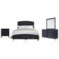 New Heritage Kailani 4-Piece King Bedroom Set in Black and Gold, , large