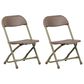 Flash Furniture Timmy Kids Folding Chair in Gold and Brown (Set of 2), , large