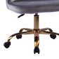 Impressions Vanity Rylee Swivel Vanity Chair with Dark Grey Cushion in Antique Gold, , large
