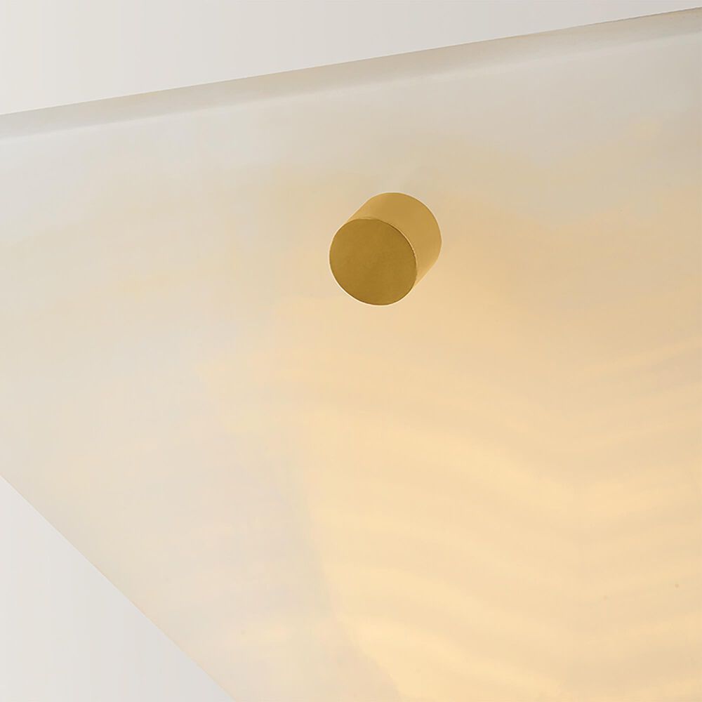 Troy Lighting Geo 1-Light Flush Mount in Vintage Brass, , large