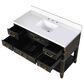Lexora Home Norwalk 48" Single Bathroom Vanity in Black Oak with White Quartz Top and Rectangular Sink, , large