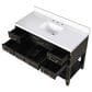 Lexora Home Norwalk 48" Single Bathroom Vanity in Black Oak with White Quartz Top and Rectangular Sink, , large