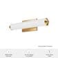 Hunter Holly Grove 18" 2-Light Vanity with Cased White Shade in Alturas Gold, , large