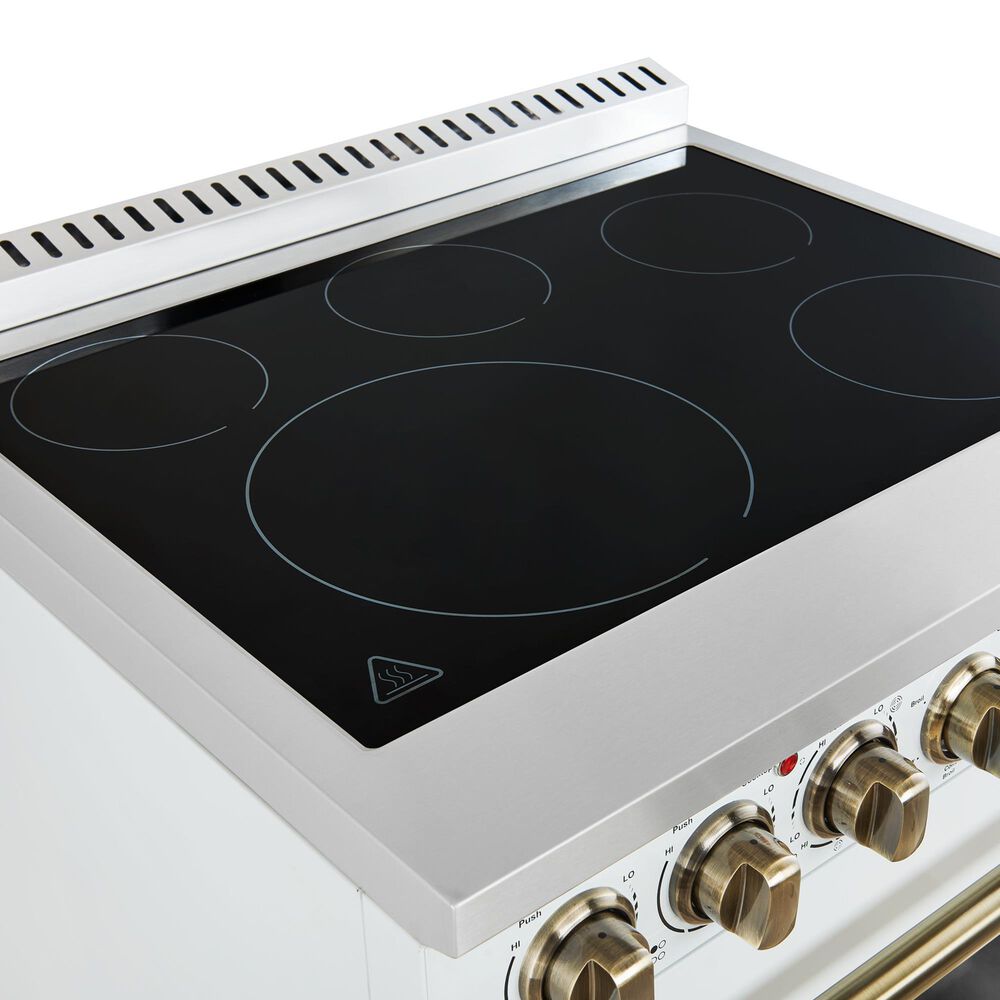 Forno Paolo 30" Freestanding Electric Range in White, , large