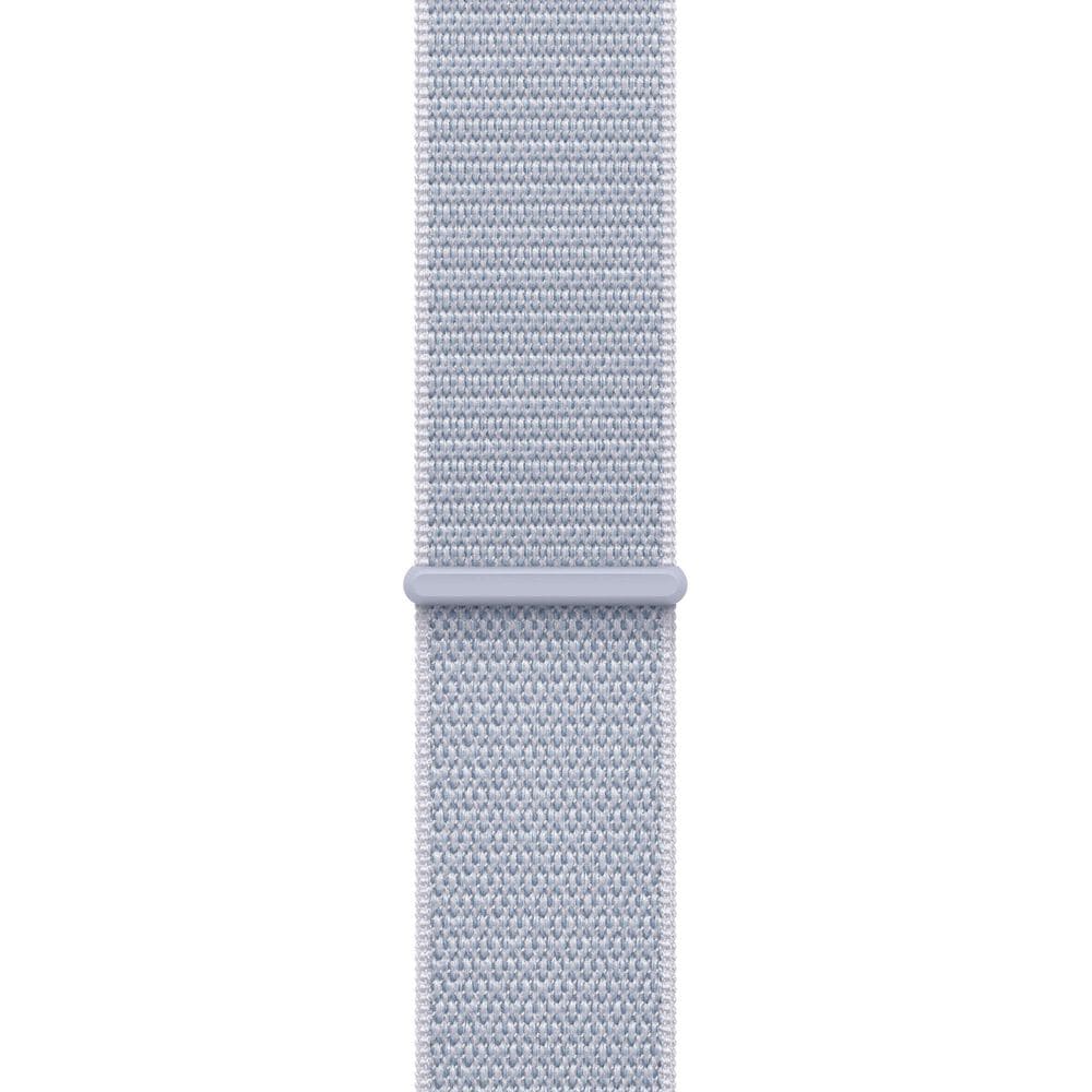 Apple Watch Series 10 GPS + Cellular 46mm Silver Aluminum Case with Blue Cloud Sport Loop, , large
