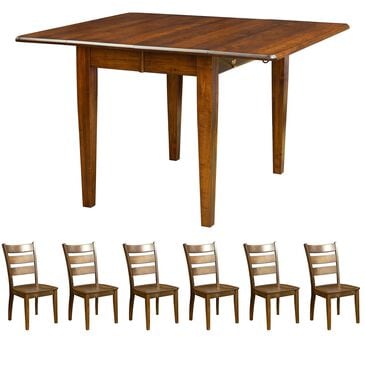 L.J. Gascho Saber Dining Table and Dining Side Chairs in Walnut Finish, , large