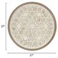 Hampton Park Leah 27" Round Medallion Wall Decor in Natural and White, , large