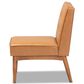 Baxton Studio Arvid Side Chair with Tan Cushion in Walnut Brown, , large