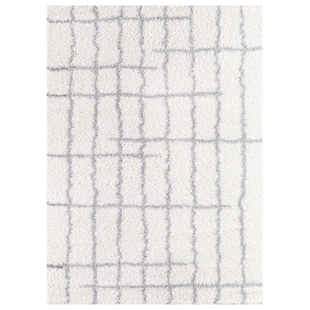 Central Oriental Prince Light Zan 8656.253 2'2" x 7'6" Grey and Cream Runner, , large