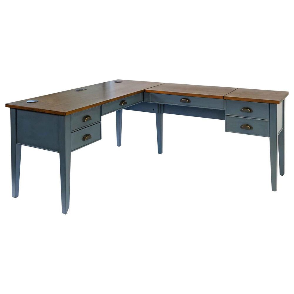 Wycliff Bay HALF PEDASTAL L-DESK, , large