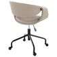 Lumisource Curvo Task Chair with Light Grey Cushion in Black, , large