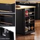 HOMLUX 48" Kitchen Island with Drop Leaf in Black and Natural, , large