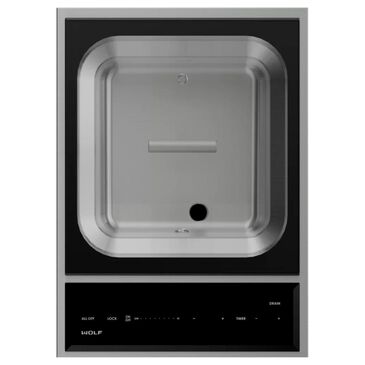 Wolf 15" Transitional Steamer Module in Stainless Steel, , large