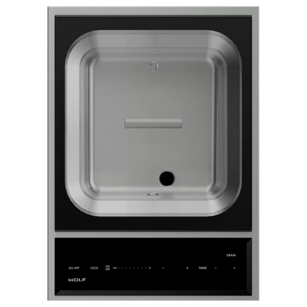 Wolf 15" Transitional Steamer Module in Stainless Steel, , large