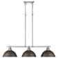 Golden Lighting Duncan 3-Light Pendant with Rubbed Bronze Shade in Chrome, , large