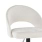 LumiSource Renee Adjustable Swivel Bar Stool with Cream Fabric Upholstery in Black (Set of 2), , large