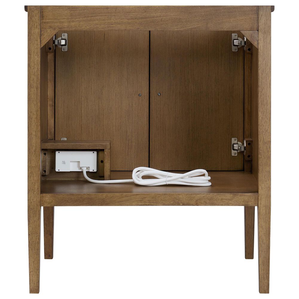 37B Heston 30" Single Bathroom Vanity in Kona with White Composite Stone Top and Backsplash, , large