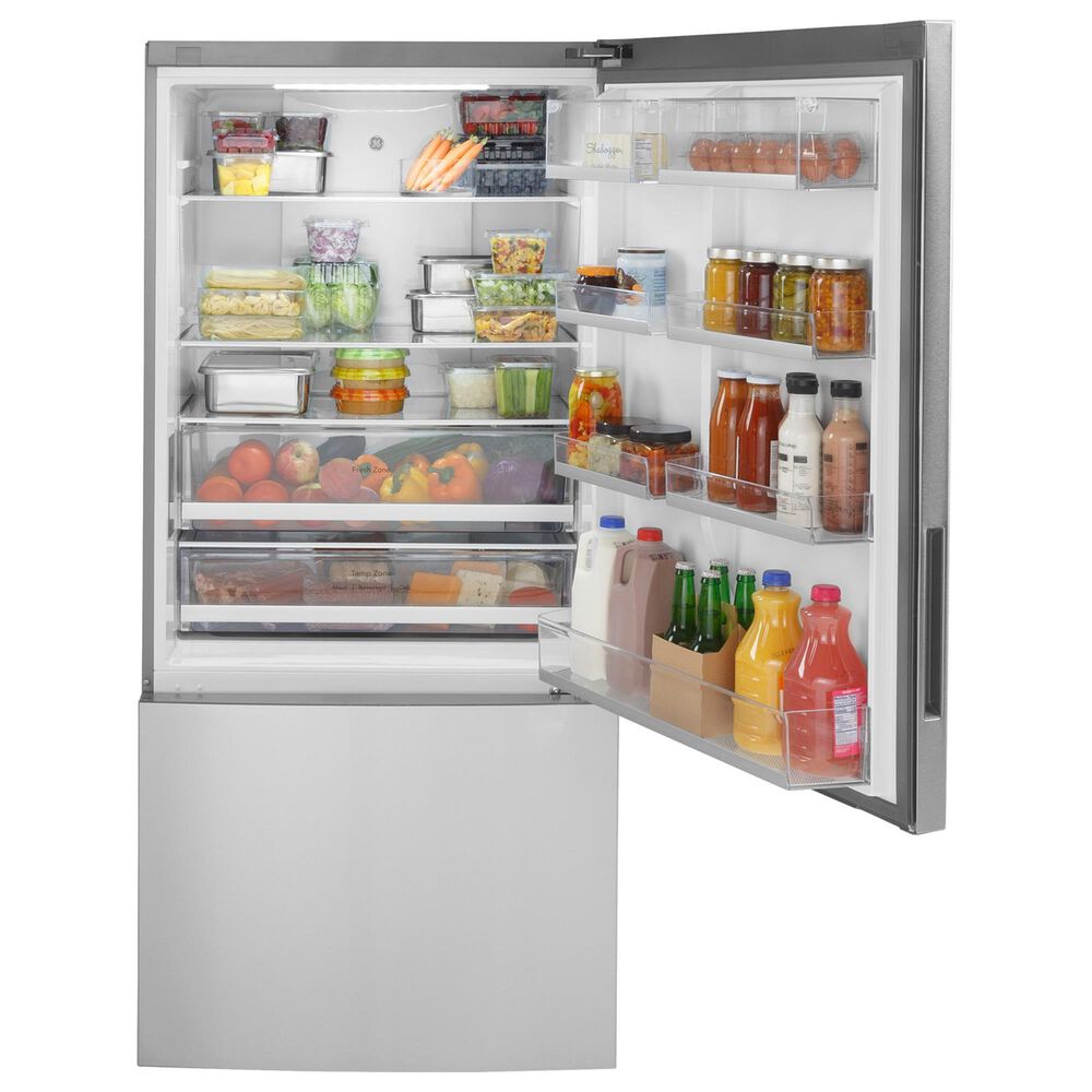 GE Appliances 17.7 Cu. Ft. Counter-Depth Bottom Freezer Refrigerator in Fingerprint Resistant Stainless Steel, , large