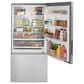 GE Appliances 17.7 Cu. Ft. Counter-Depth Bottom Freezer Refrigerator in Fingerprint Resistant Stainless Steel, , large