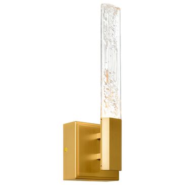 CWI Lighting Greta 5" Integrated LED Wall Light with Handcrafted Glass in Brass, , large