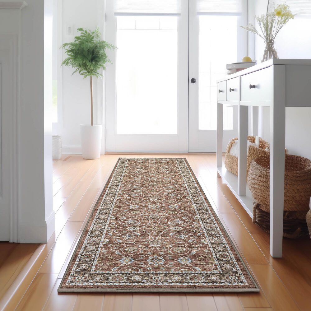 Dalyn Rug Company Hatay HY1 2&#39;3&quot; x 7&#39;6&quot; Paprika Runner, , large